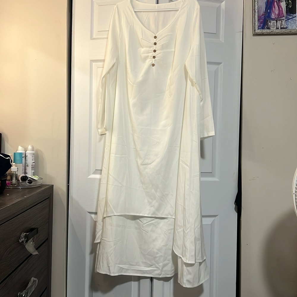 Large/XLarge white maxi dress for sale!